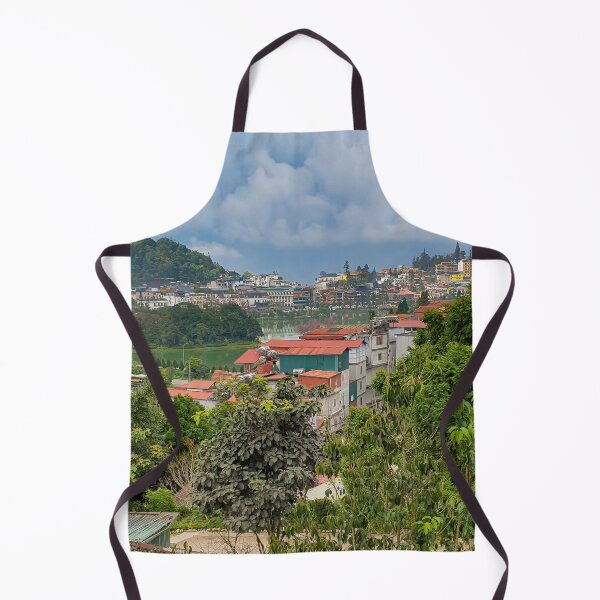 Item preview, Sa Pa Townscape - Misty Highlands of Lao Cai | Majestic Vietnam Mountain City Art designed and sold by Ross.A.Campbell.