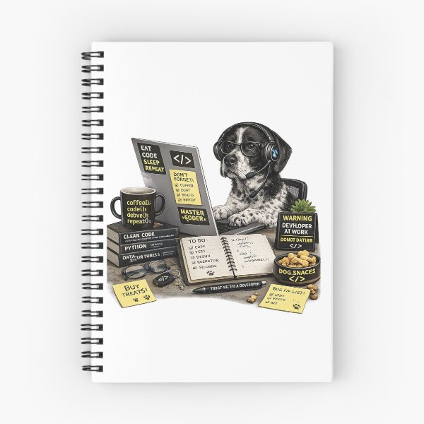 Item preview, Auvergne Pointer Coding Dog – Realistic Programmer Puppy designed and sold by YamiSociety.