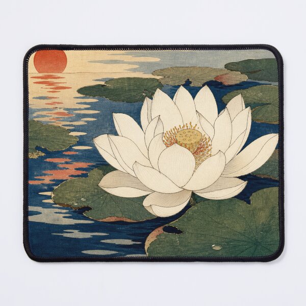 Item preview, Lotus Pond Flowers - Vintage Ukiyo-e Japanese Woodblock  designed and sold by bapupa.