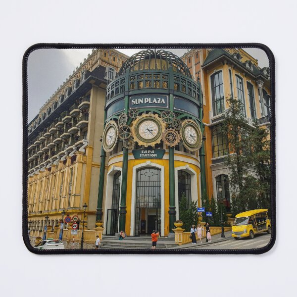 Item preview, Sun Plaza Sapa Station - French Colonial Architecture | Iconic Sapa Vietnam City Art designed and sold by Ross.A.Campbell.