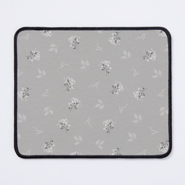 Item preview, Monochrom grey/light steel blue floral Cottagecore Fabric Vintage Botanical Toss Print designed and sold by Designs by christel_treiber.