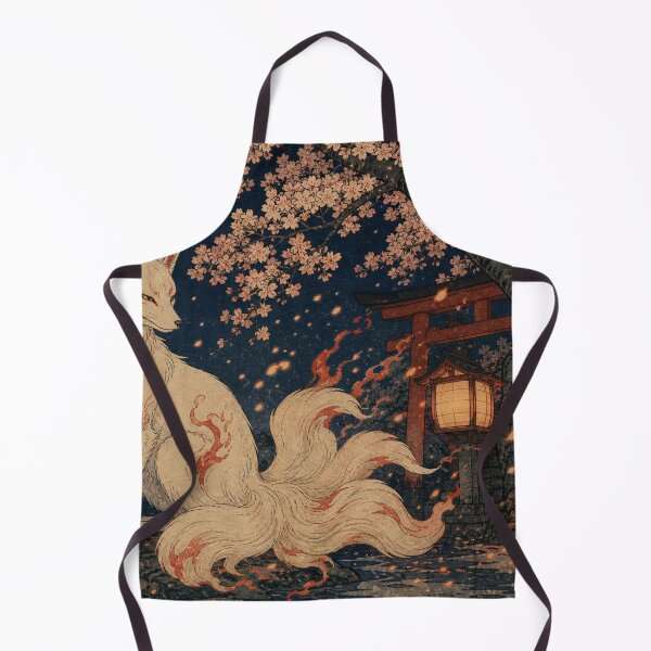 Item preview, Fox Fire Dance - Vintage Ukiyo-e Japanese Folklore Woodblock  designed and sold by bapupa.