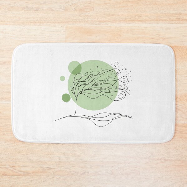 Item preview, Minimalist Windblown Tree Line Art designed and sold by Fabrikola.