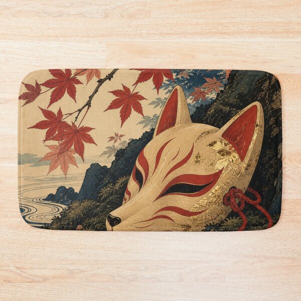 Item preview, Kitsune Mask - Vintage Ukiyo-e Japanese Folklore Woodblock  designed and sold by bapupa.