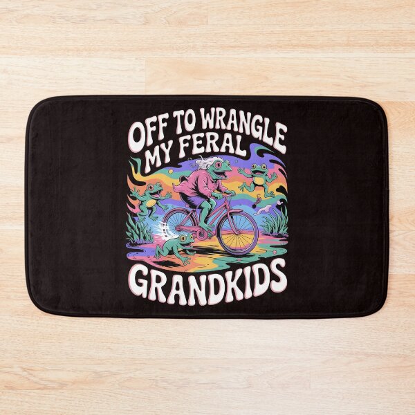Item preview, Off to Wrangle My Feral Grandkids Funny Frog Meme Grandma Grandpa designed and sold by Redgiant87x.