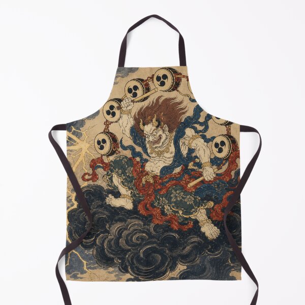 Item preview, Thunder Spirit - Vintage Ukiyo-e Japanese Folklore Woodblock  designed and sold by bapupa.