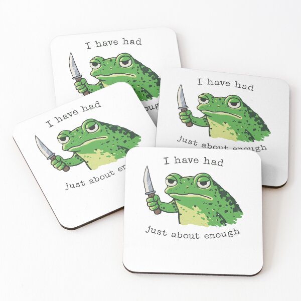 Item preview, I Have Had Just About Enough Frog Meme designed and sold by Hedoraxe.