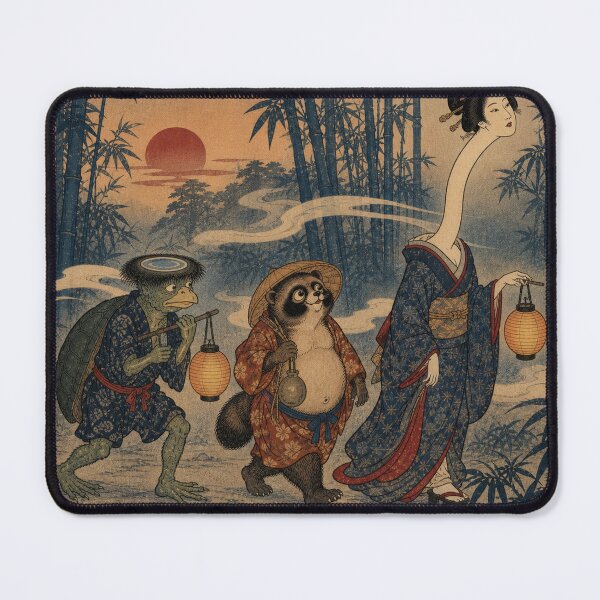 Item preview, Yokai Parade - Vintage Ukiyo-e Japanese Folklore Woodblock designed and sold by bapupa.