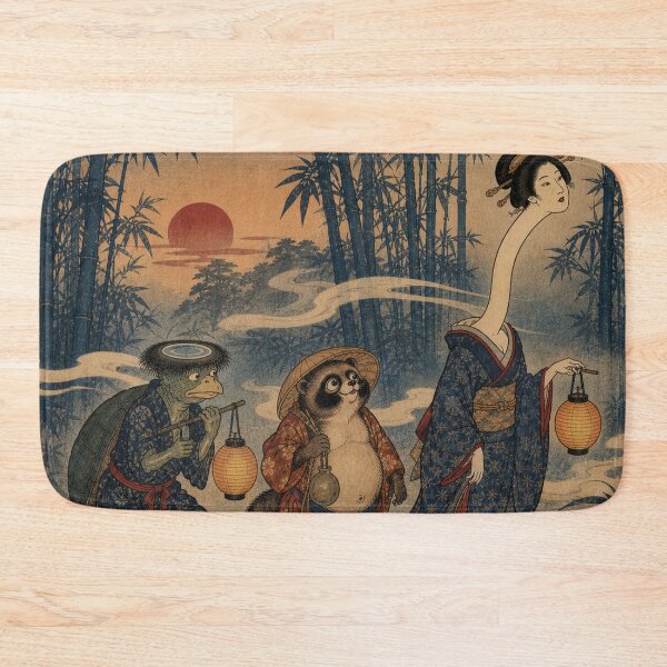 Artikelvorschau, Yokai Parade – Vintage Ukiyo-e Japanischer Folklore-Holzschnitt entworfen und verkauft von bapupa.