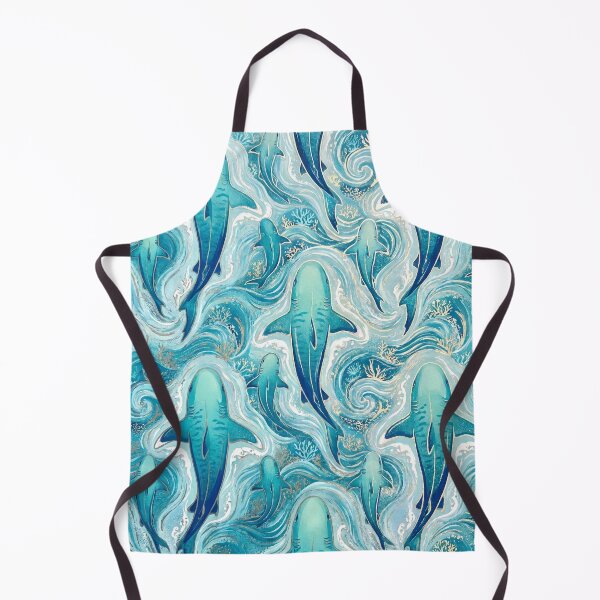 Item preview, Glamorous Turquoise Tiger Shark — Seamless Tileable Wallpaper & Textile Vector designed and sold by Jandedan.