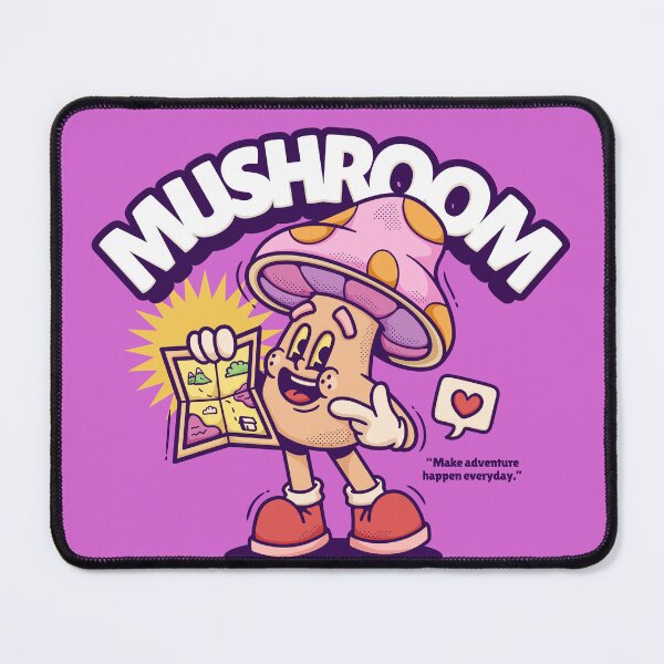 Item preview, Retro Mushroom Explorer – Make Adventure Happen Everyday Cartoon Character designed and sold by DERA RAY.