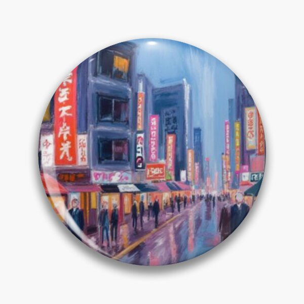 Item preview, japan busy streets oil painting designed and sold by cloudzer0000.