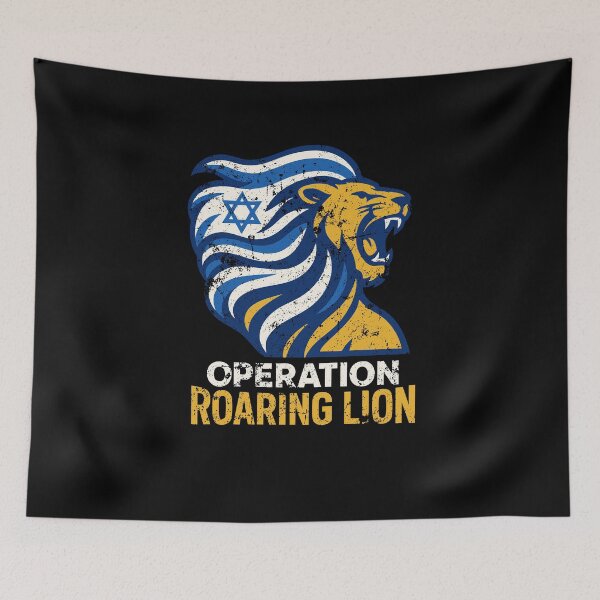 Item preview, Operation Roaring Lion Israel Flag Symbol designed and sold by crouchingpixel.