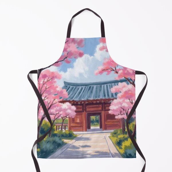 Item preview, beautiful gate sakura tree oil painting designed and sold by cloudzer0000.