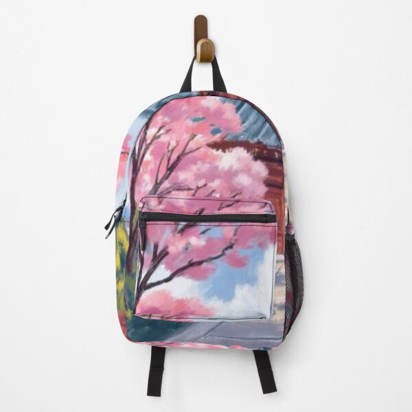 Item preview, beautiful gate sakura tree oil painting designed and sold by cloudzer0000.