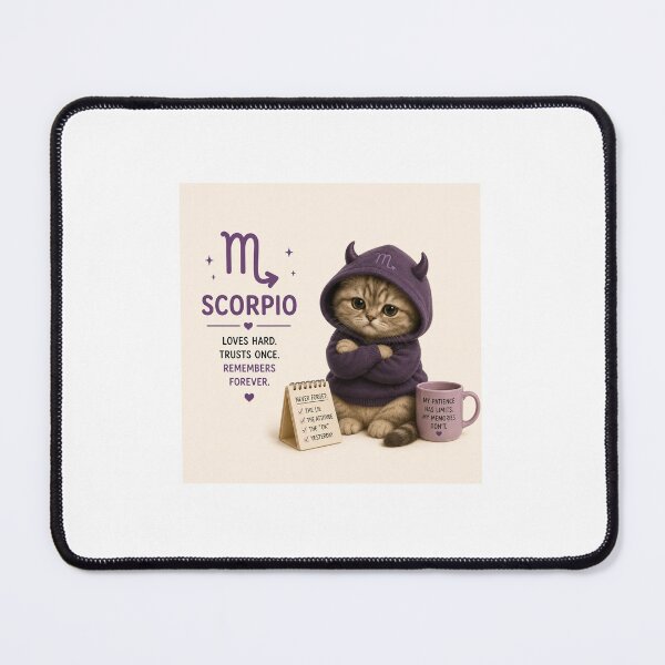 Item preview, Scorpio Zodiac Cat – Funny Astrology Grudge Kitty designed and sold by LovelyCatGalaxy.