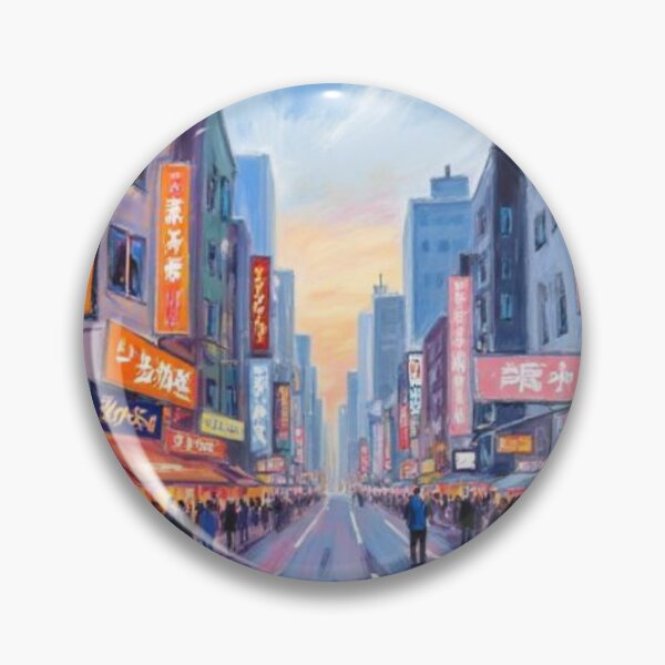Item preview, japan busy night city oil painting designed and sold by cloudzer0000.