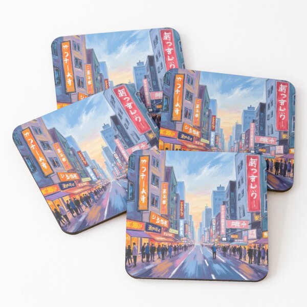 Item preview, japan busy night city oil painting designed and sold by cloudzer0000.