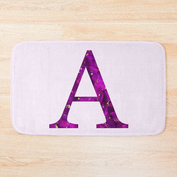 Item preview, Monogram letter A in pink color with gold accents, alcohol ink digital art designed and sold by SweetLilith.
