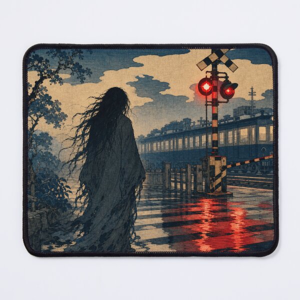 Item preview, The Crossing at Dusk - Vintage Ukiyo-e Japanese Ghost Woodblock Art designed and sold by bapupa.