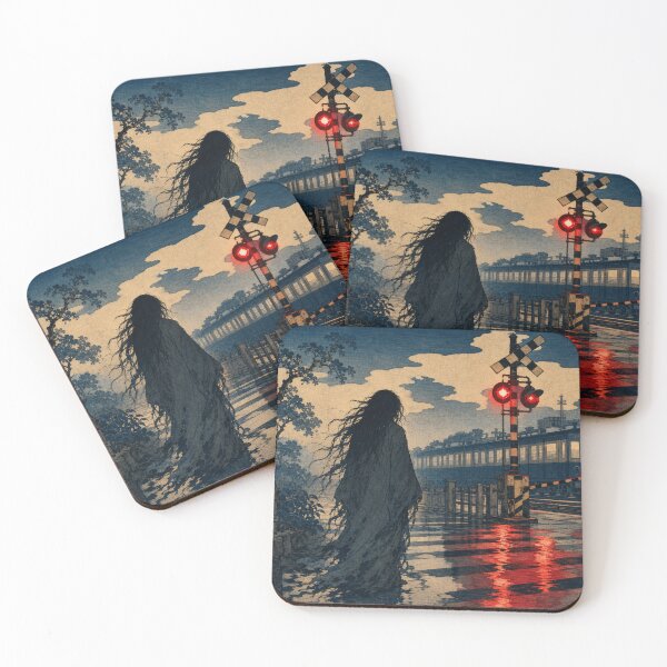 Item preview, The Crossing at Dusk - Vintage Ukiyo-e Japanese Ghost Woodblock Art designed and sold by bapupa.