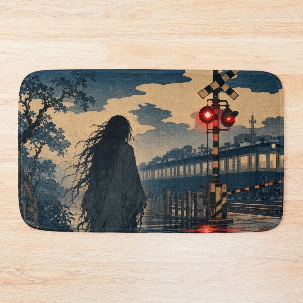 Item preview, The Crossing at Dusk - Vintage Ukiyo-e Japanese Ghost Woodblock Art designed and sold by bapupa.