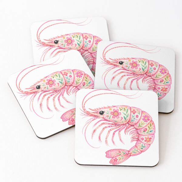 Item preview, Floral Shrimp Watercolor designed and sold by DesignerKha.