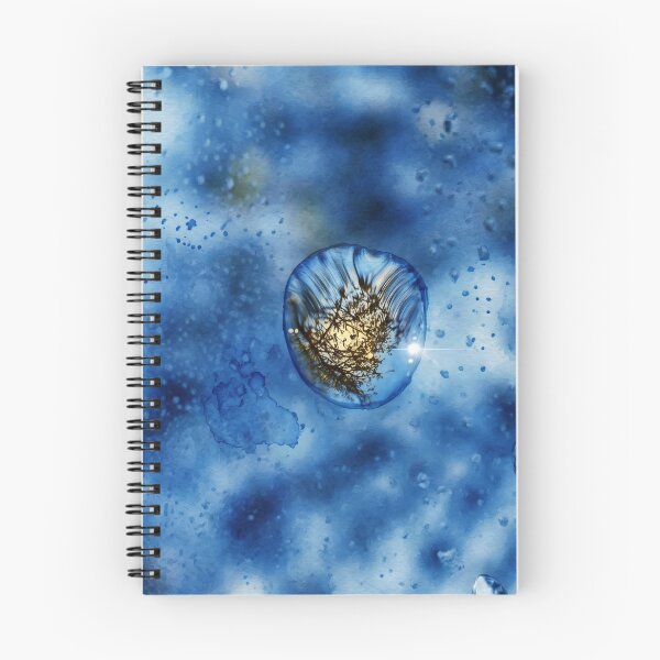 Item preview, Blue Water Droplet Reflections — Digital Watercolor Art from Real Photography | Abstract Nature Fine Art  designed and sold by M.ALK.Watercolor.