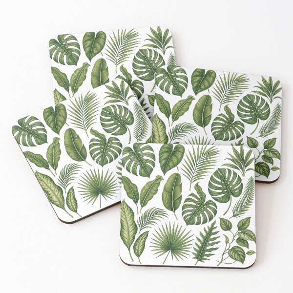 Item preview, Tropical Green Leaves Collection | Monstera Palm Banana Botanical Illustration designed and sold by DreamPixelPrint.