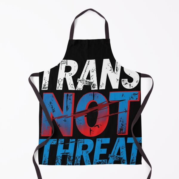 Item preview, TRANS NOT THREAT Cyberpunk Activist Typography T-Shirt | Futuristic LGBTQ Pride Streetwear Design designed and sold by Vvmd.