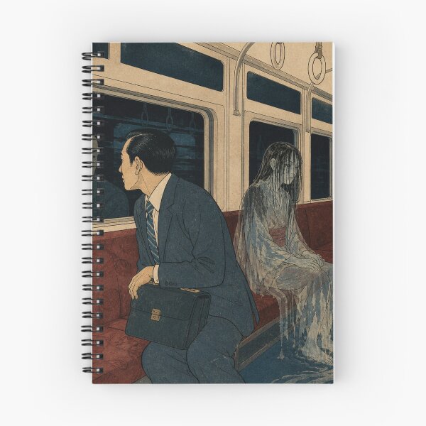 Item preview, Subway Midnight Express - Vintage Ukiyo-e Japanese Ghost Woodblock Art designed and sold by bapupa.
