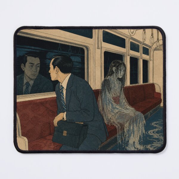 Item preview, Subway Midnight Express - Vintage Ukiyo-e Japanese Ghost Woodblock Art designed and sold by bapupa.