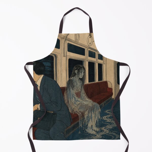 Item preview, Subway Midnight Express - Vintage Ukiyo-e Japanese Ghost Woodblock Art designed and sold by bapupa.