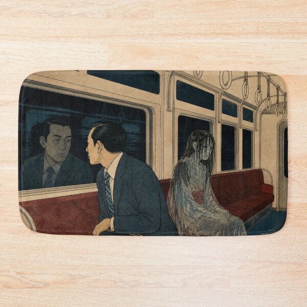 Item preview, Subway Midnight Express - Vintage Ukiyo-e Japanese Ghost Woodblock Art designed and sold by bapupa.