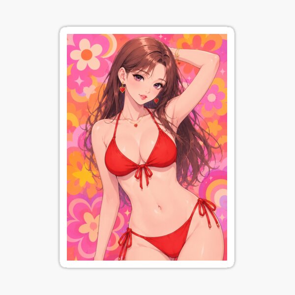 Item preview, Retro Flower Summer Bikini Girl designed and sold by SEIMEI2025.