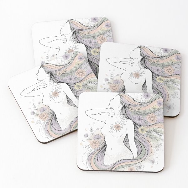 Item preview, Perimenopause Woman Silhouette | Flowing Strength & Grace designed and sold by PeriBloomDesign.