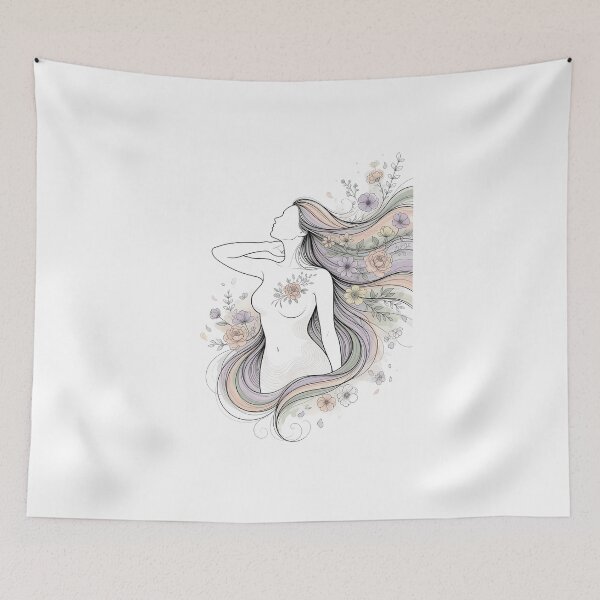 Item preview, Perimenopause Woman Silhouette | Flowing Strength & Grace designed and sold by PeriBloomDesign.