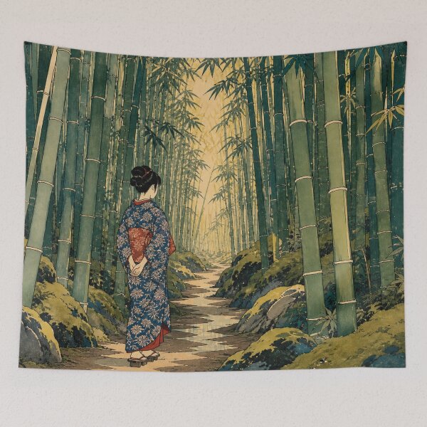 Item preview, Arashiyama - Vintage Ukiyo-e Japanese Landscape Woodblock Art designed and sold by bapupa.