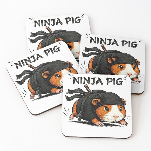 Item preview, Ninja Guinea Pig Action Design designed and sold by BytesSize.