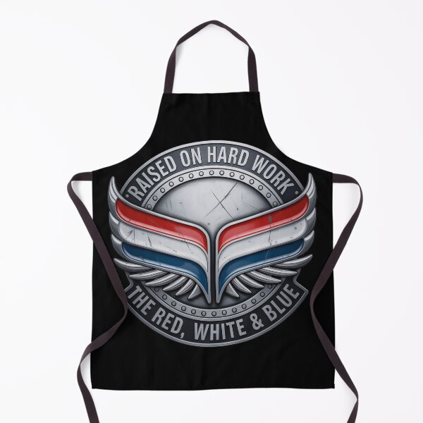 Item preview, Raised on Hard Work Chrome Badge Patriotic designed and sold by OldGloryForge.