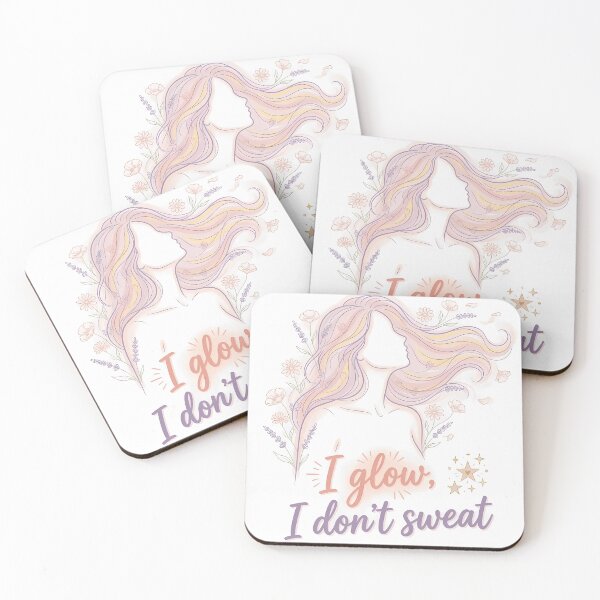 Item preview, I Glow I Don’t Sweat | Night Sweats Survival Quote designed and sold by PeriBloomDesign.