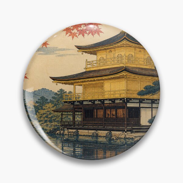 Item preview, Kinkaku-ji - Vintage Ukiyo-e Japanese Landscape Woodblock designed and sold by bapupa.