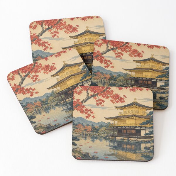 Item preview, Kinkaku-ji - Vintage Ukiyo-e Japanese Landscape Woodblock designed and sold by bapupa.