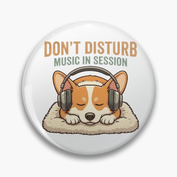 Item preview, Don't Disturb Music In Session Sleeping Corgi designed and sold by GiggleInkTees.