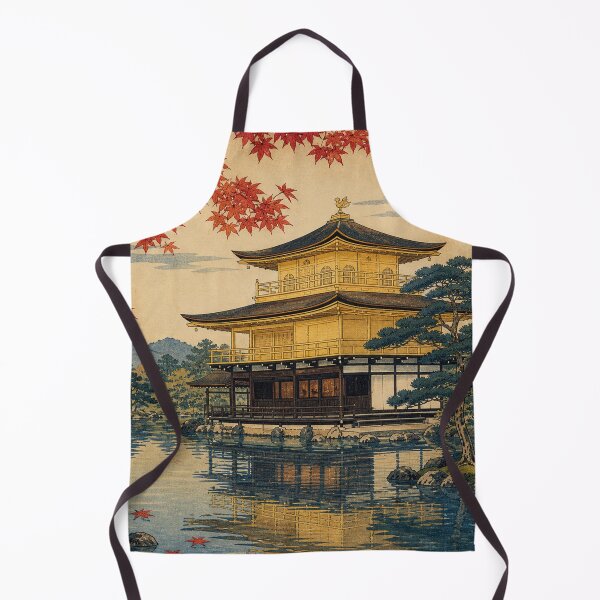 Item preview, Kinkaku-ji - Vintage Ukiyo-e Japanese Landscape Woodblock designed and sold by bapupa.