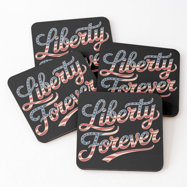 Item preview, Liberty Forever Patriotic Script designed and sold by OldGloryForge.