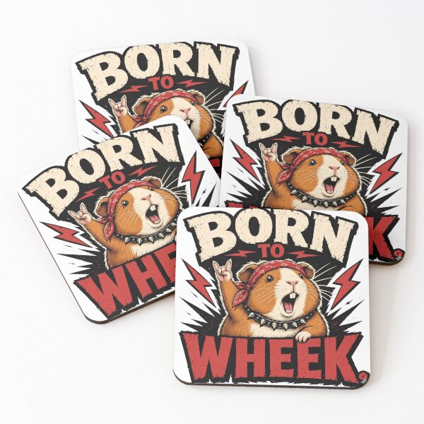 Item preview, Born To Wheek Rock Guinea Pig designed and sold by BytesSize.
