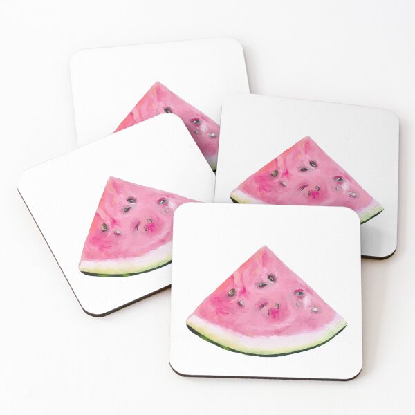 Item preview, JUICY WATERMELON SLICE | Pop Art Oil Painting | Summer Fruit Aesthetic designed and sold by BlueberrySwan.
