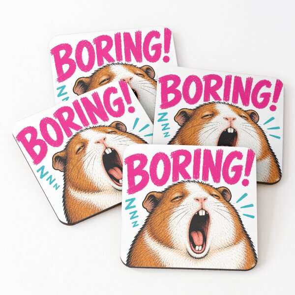 Item preview, Yawning Guinea Pig Boring Design designed and sold by BytesSize.