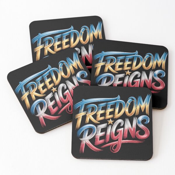 Item preview, Freedom Reigns Patriotic Brush Script designed and sold by OldGloryForge.